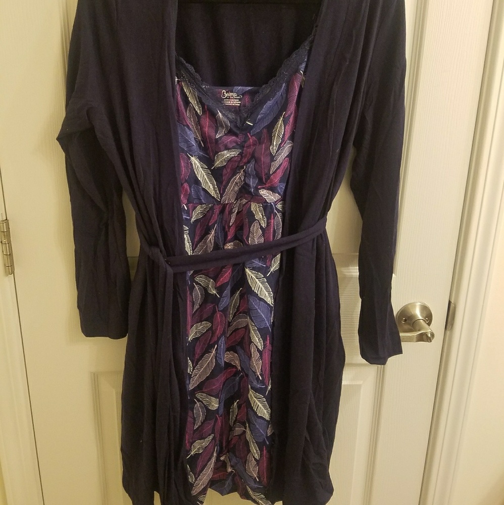 NWT 2 piece nursing gown sleep set